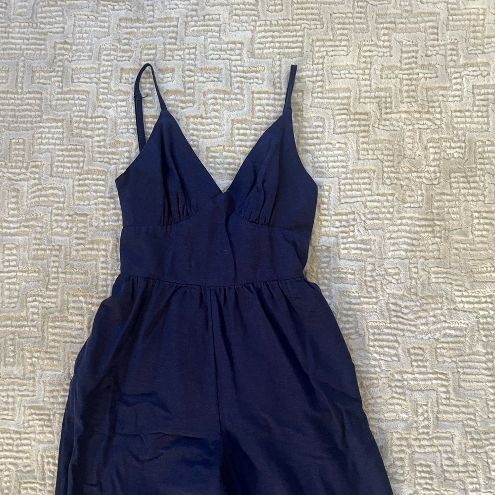 Women’s Navy Blue Jumpsuit‎ - Picture 2 of 6